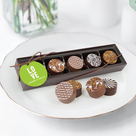 Personalized Wedding Bold Love Gourmet Chocolate Truffle Gift Box (5 Truffles)