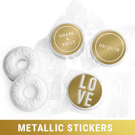 Personalized Metallic Wedding Bold Love Life Savers Mints (300 Pack)
