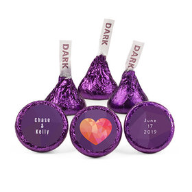 Personalized Wedding Purple Heart Hershey's Kisses - pack of 50