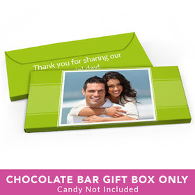 Deluxe Personalized Wedding Photo Candy Bar Favor Box