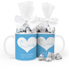 Personalized Wedding Love 11oz Mug with Hershey's Kisses