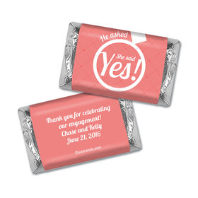 Engagement Party Favor Personalized Hershey's Miniatures Wrappers She Said Yes! Ring