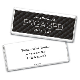 Engagement Party Personalized Chocolate Bar Wrappers Chanel Inspired Quilted Engaged!