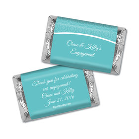 Engagement Party Favor Personalized Hershey's Miniatures Wrappers Sunburst Hearts Pattern