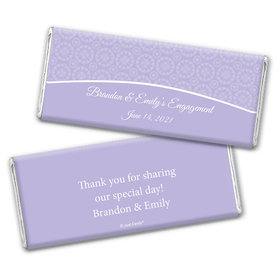 Engagement Party Favor Personalized Chocolate Bar Wrappers Sunburst Hearts Pattern
