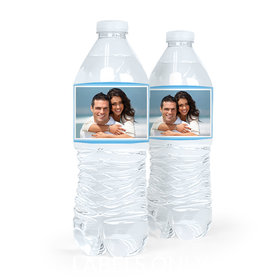Personalized Engagement Photo Water Bottle Sticker Labels (5 Labels)