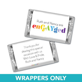 Personalized LGBT Wedding We're enGAYged Mini Wrappers Only