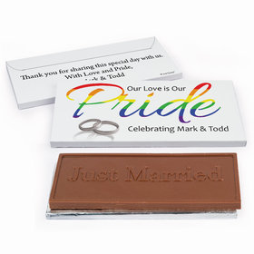 Deluxe Personalized LGBT Wedding Love & Pride Chocolate Bar in Gift Box