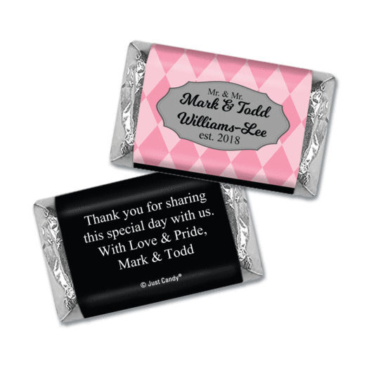 Personalized Gay Wedding Mr. & Mr. Regal Mini Wrappers Only