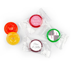 Rehearsal Dinner Personalized LifeSavers 5 Flavor Hard Candy Pop Art Love Square (300 Pack)