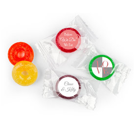 Rehearsal Dinner Personalized LifeSavers 5 Flavor Hard Candy Pop Art Love Square (300 Pack)