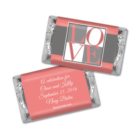 Rehearsal Dinner Personalized Hershey's Miniatures Wrappers Pop Art Love Square