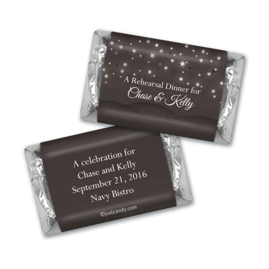 Rehearsal Dinner Personalized Hershey's Miniatures Starry Sky