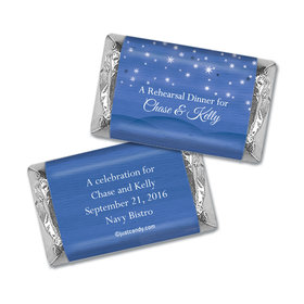 Rehearsal Dinner Personalized Hershey's Miniatures Wrappers Starry Sky