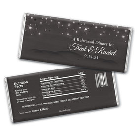 Rehearsal Dinner Personalized Chocolate Bar Wrappers Starry Sky
