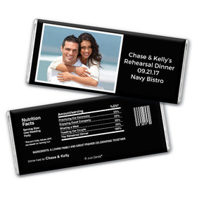 Personalized Rehearsal Dinner Favors Hershey's Chocolate Bar & Wrapper
