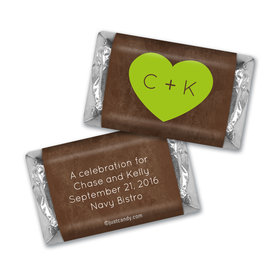 Rehearsal Dinner Personalized Hershey's Miniatures Monogrammed Heart