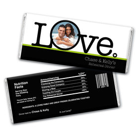 Rehearsal Dinner Personalized Chocolate Bar Wrappers Big Love Photo Cameo