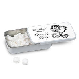 Rehearsal Dinner Personalized Mint Tin Swirled Hearts