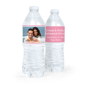 Personalized Rehearsal Dinner Snapshot Water Bottle Sticker Labels (5 Labels)