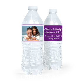 Personalized Rehearsal Dinner Snapshot Water Bottle Sticker Labels (5 Labels)