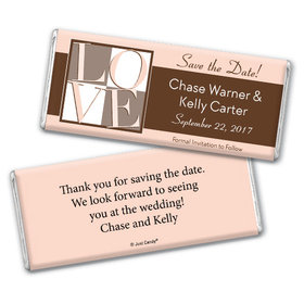 Personalized Save the Date Favors Chocolate Bar & Wrapper