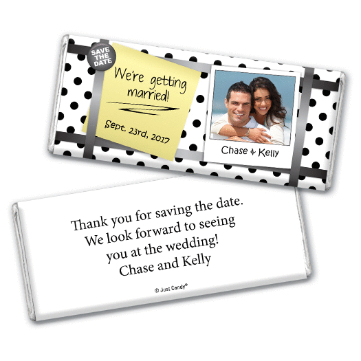 Personalized Save the Date Favors Chocolate Bar & Wrapper