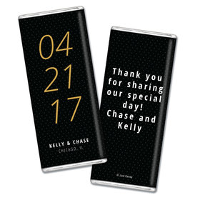 Wedding Save the Date Dots Personalized Chocolate Bar