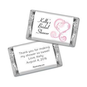 Bridal Shower Favor Personalized Hershey's Miniatures Wrappers Swirled Hearts