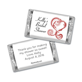 Bridal Shower Favor Personalized Hershey's Miniatures Wrappers Swirled Hearts
