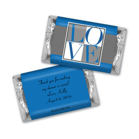 Bridal Shower Favor Personalized Hershey's Miniatures Pop Art Square Love