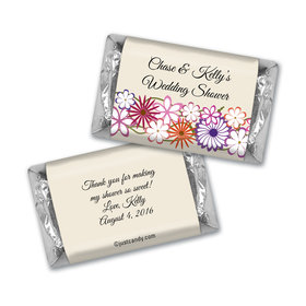 Bridal Shower Favor Personalized Hershey's Miniatures Colorful Flowers
