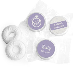 Bridal Shower Favor Personalized Life Savers Mints She Said Yes! Ring