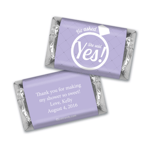 Bridal Shower Favor Personalized Hershey's Miniatures She Said Yes! Ring