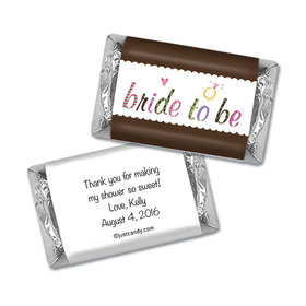 Bridal Shower Favor Personalized Hershey's Miniatures Wrappers Colored Bride to Be