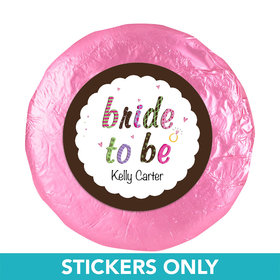 Personalized Bridal Shower Favors 1.25" Stickers (48 Stickers)