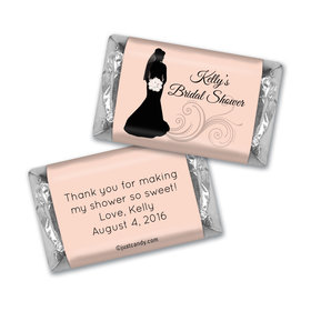 Bridal Shower Favor Personalized Hershey's Miniatures Bride Silhouette
