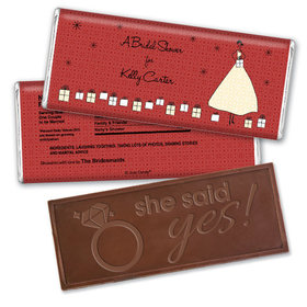Bridal Shower Favor Personalized Embossed Chocolate Bar Many Gifts