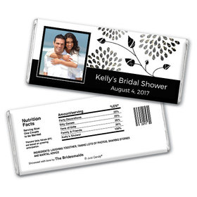 Bridal Shower Favor Personalized Chocolate Bar Leaves with Photo