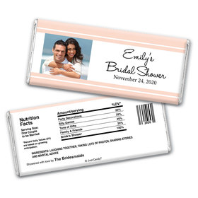 Bridal Shower Favor Personalized Chocolate Bar Wrappers Classic Border Photo