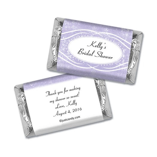 Bridal Shower Favor Personalized Hershey's Miniatures Wrappers Winter Snow Squiggle