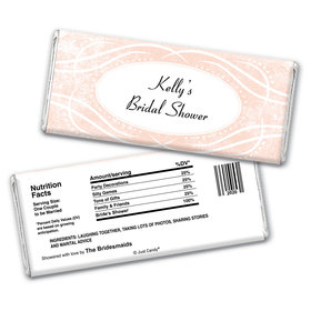 Bridal Shower Favor Personalized Chocolate Bar Wrappers Winter Snow Squiggle