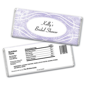 Bridal Shower Favor Personalized Chocolate Bar Wrappers Winter Snow Squiggle