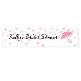 Personalized Hearts Bridal Shower 5 Ft. Banner