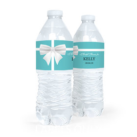 Personalized Bridal Shower Bow Water Bottle Labels (5 Labels)