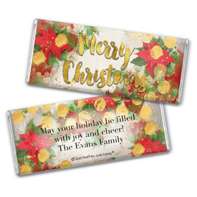 Personalized Christmas Holly Chocolate Bar & Wrapper