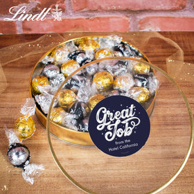 Personalized Great Job Gift Tin - Lindor Truffles by Lindt