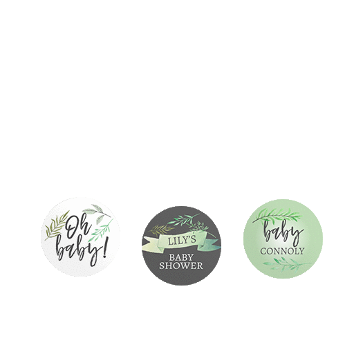 Personalized Baby Shower Oh Baby 3/4" Stickers for Hershey's Kisses