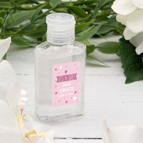 Personalized Baby Shower It's A Girl! Hand Sanitizer 2 fl. Oz.