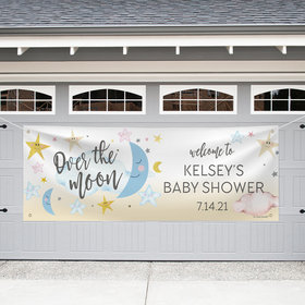Personalized Baby Shower Giant Banner - Over the Moon